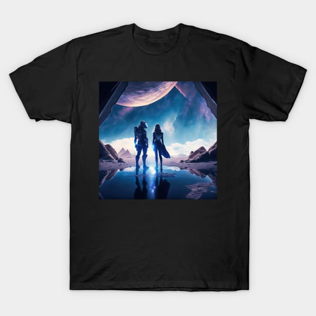 A Space Adventure Begins - Space Adventures #1 T-Shirt by yewjin